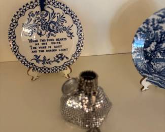 Silver purse opens at top