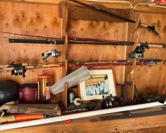 A few fishing poles