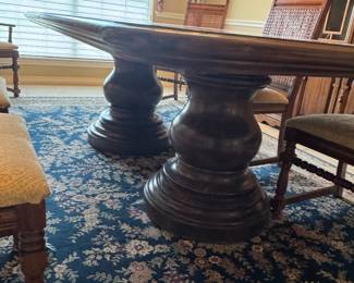Massive pedestal table base