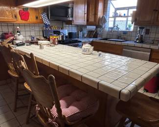 Kitchen before and after Heritage staging.