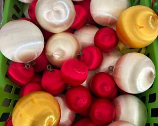 Vintage satin ornaments. 