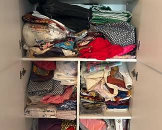 Fabric and sewing notions galore !!