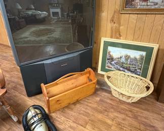 Panasonic Cinema Visin TV with Remote; Shark Silent Ultra Speed Hand Vac