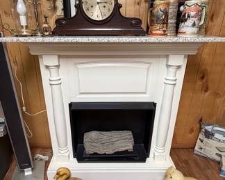 Electric Fireplace with Mantle