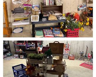 Quilting Books and Magazines; Patterns; Stencil Patterns; Pinwheel Wreath Form; Artificial Flowers; Small Shelving Units