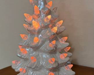 Mini Ceramic Christmas Tree 7-1/4in tall