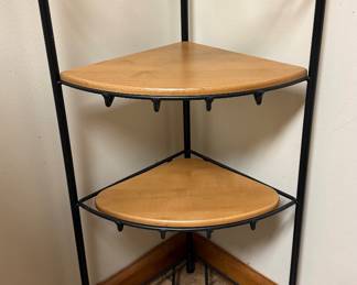 Longaberger Foundry Wrought Iron 4 Tier Corner Stand Shelf 29" Tall