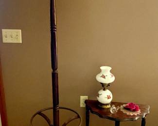 Coat Tree; Ornated 3 Legged Side Table