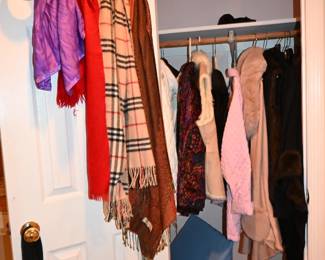 Coats and jackets, scarfs, 