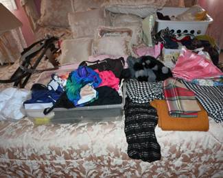 Tons of Scarves, Bathing Suits, Comforter