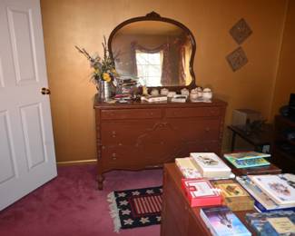 dresser and mirror