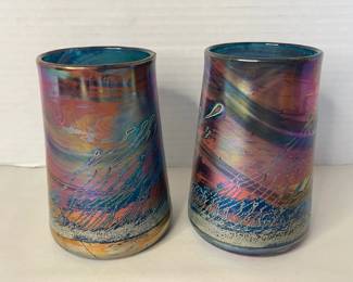 Gorgeous Handblown Glasses By R Coleman