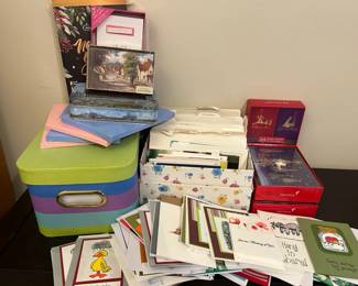 Mystery Lot Of Cards And Stationary Many Handmade