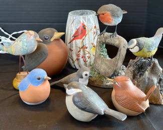Assortment of Bird Sculptures Electronic Candlelight