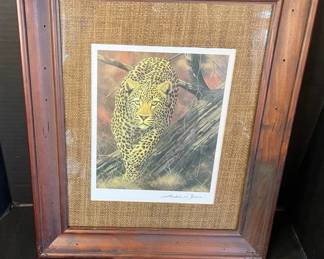 Silent Stalker Framed Seriolithograph In Color On Archival Paper By Andrew Bone