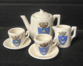 Portsmouth Miniature Crested Tea Set