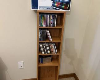 CD Collection With Shelf Portable Panasonic Player And Speaker With NEW 100 Disc Holder