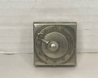 Vintage Pill Box With Adjustable Clock Hands
