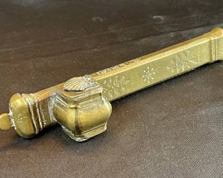 Antique Brass Inkwell