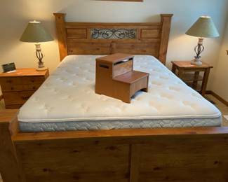 Queen Sized Bed With Headboard With Sealy Mattress  Box Spring