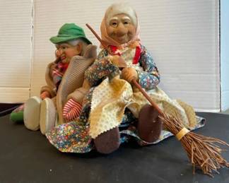Little Old Lady  Little Old Man Fabric Dolls