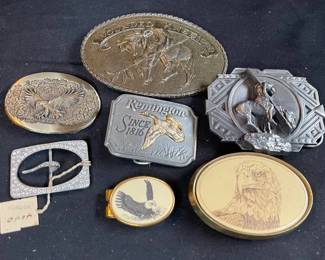 Vintage Brass and Decorative Belt Buckles