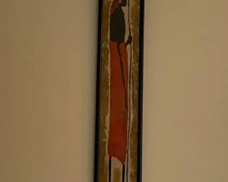 Vintage African Batik Fabric Painting