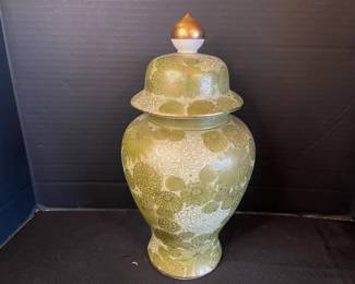 Lugano China Hand painted Chrysanthemum Lidded Ginger Jar