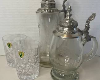 Waterford Crystal Glasses With Steins