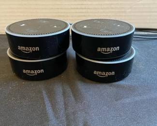 Four Amazon Echo Dots 2nd Generation Black