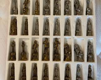 Michelangelo Solid Metal Chess Pieces Made In Italy