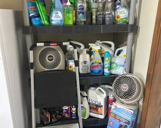 Household Chemicals With Vornado Fans Two Step Rubbermaid Ladder And Storage Shelf