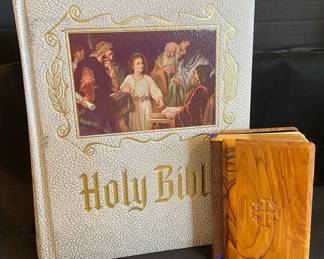 Wooden Cover Pocket Bible With Large Red Letter Edition Holy Bible