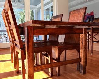 Vintage Teak Dining Table and Chairs
