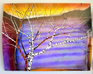 Christopher Owen Nelson "Adopted Characteristics" - Carved and Painted Plexiglass 48" x 60"