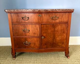 Late 19th c. Marble Top Chest of Drawers