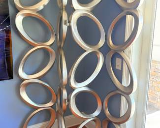 Silver Geometric Room Divider