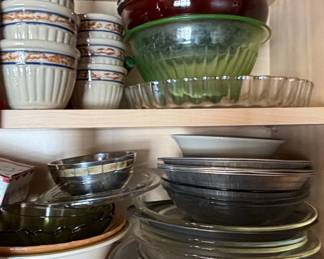 Assorted Glassware including Depression Glass and Pressed Glass Bowls, Ceramic Bowls second image