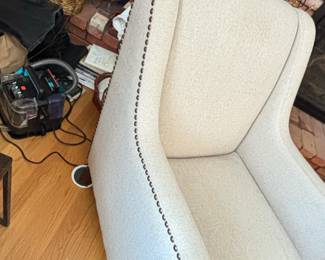 Wingback Accent Chair with Nailhead Trim second image