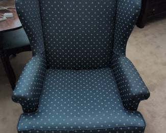 Wingback Accent Chair with Diamond Pattern Upholstery