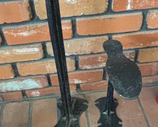 Antique Cast Iron Cobblers Shoe Lasts and Forms with Stand