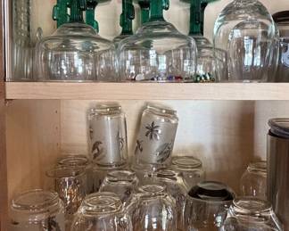 Assorted Drinkware Collection with Cactus Margarita Glasses and Sports Memorabilia Tumblers