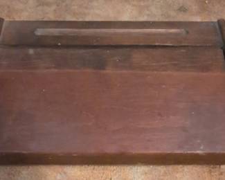 Antique Wooden Lap Desk with Pen Groove
