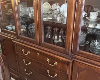 Ethan Allen Georgian Court Collection Solid Cherry China Cabinet second image