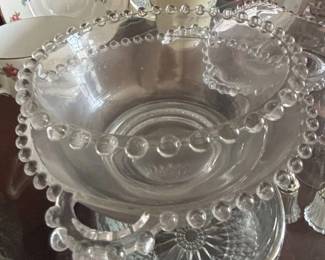 Imperial Glass Candlewick Clear Glass Serving Bowl