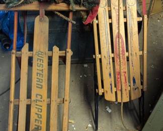 Vintage Western Clipper Toboggan Sled