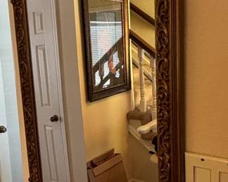 Ornate Gilt Wood Mirror with Scrolling Acanthus Leaf Motif