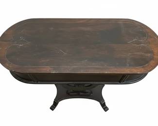 Victorian Lyre Base Jewelry Box Table third image