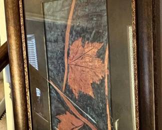 Framed Leaf Lines Botanical Print of Maple Leaves by Booker Morey