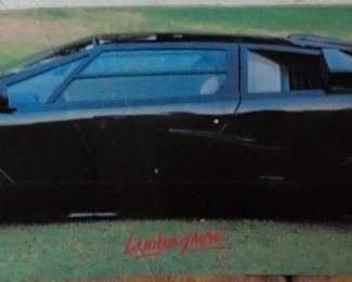 Lamborghini Countach Poster  Cannonball Run Movie Car